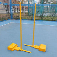 Poteau de filet de badminton mobile réglable en acier de haute qualité avec roues pour usage intérieur/extérieur, directement du fabricant chinois