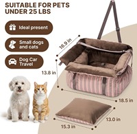 Luxuriöses Modernes Outdoor-Reisebett für Hunde Wasserdichter Waschbarer Bezug Tragbar Multifunktional Ganzjährig Nutzbar Metall-Gurt Autositz