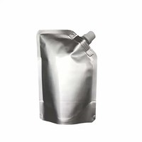 Sachet en plastique avec bec verseur pour boisson, support argenté, 1 litre, 2,5 L, 5L, 10L