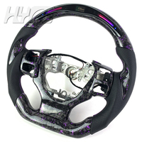 Volant personnalisé en cuir avec fibre de carbone forgée et éclairage LED pour Lexus NX IS CT RCF LC LS ES GS CT200H