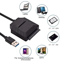 Kabel USB3.0 ke SATA Baru dengan Port DC, Kabel Easy Drive, Mendukung OEM untuk HDTV Laptop HDD/SSD 2.5/3.5