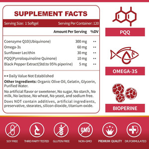 Dropshipping Ürünleri Bitkisel Antioksidan Kalp Sağlığı Takviyesi <span class=keywords><strong>CoQ10</strong></span> 300mg Koenzim <span class=keywords><strong>CoQ10</strong></span> Yumuşak Kapsüller - Product Image 3