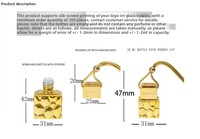 Diffuseur d'air pour voiture, flacon vide en verre de 10 ml, design cube d'eau, à suspendre au rétroviseur de voiture