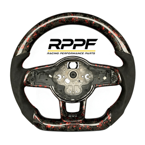 Volante de Fibra de Carbono Forjado Personalizable de Fábrica RPPF con Mejora para Modelos Volkswagen <span class=keywords><strong>MK7</strong></span> MK7R <span class=keywords><strong>GTI</strong></span> <span class=keywords><strong>Golf</strong></span> - Product Image 1