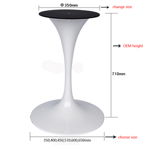 قاعدة طاولة حديدية على شكل زهرة التوليب سوداء اللون، قاعدة حديثة لطاولات الطعام في المستشفيات والأماكن التجارية - Product Image 2