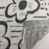 Tissu en polaire sherpa jacquard à motif floral, adapté aux textiles de maison, aux couvertures et aux tapis