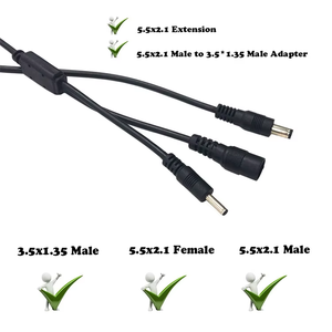 SHANWEI Güç Konektörü 1'den 2'ye Erkek ve Dişi Dc5521 2 Yollu Y Tipi Kablo Montajı Güç Şönt Kablosu Demeti CCTV Kamera için - Product Image 5