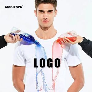 Custom Hydrophobic Mens' Nano Waterproof Stain Proof 100% Cotton Knitted <b>T</b>-<b>Shirt</b> Quick Dry Breathable Short Sleeve - Product Image 3