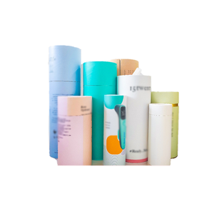 Customized size printing recyclable craft carton paper tube Cardboard cosmetic cylindrical perfume kraft box packaging