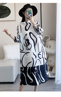 Robe longue plissée en mousseline de soie haut de gamme, taille ajustée, imprimée, style décontracté, vente directe usine