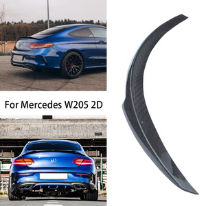 For C-Class W205 C205 Coupe 2Door CS Style Honeycomb Carbon Fiber <b>Rear</b> <b>Spoiler</b> Trunk Wing 2014-2020 - Product Image 2