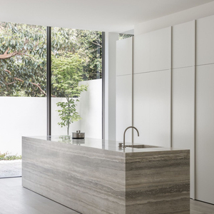 Solución Integral Personalizada de Fábrica: Encimeras de Travertino Natural Plateado para Cocina - Product Image 4