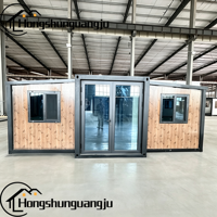 Maison conteneur extensible moderne de 20x40 pieds avec 2 chambres, salle de bain et cuisine, préfabriquée en acier modulaire