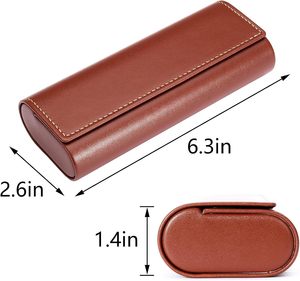 Hộp đựng kính mắt cứng cao cấp bằng da PU thủ công tùy chỉnh YT4076 với khăn lau microfiber - Product Image 6