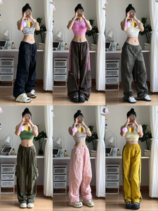 2025 <span class=keywords><strong>Best</strong></span>-seller Calças de carga das mulheres Novo Estilo Mid XL Anti-Rugas Verão Fino Montanhismo Sports Wide Leg Carregamento Design - Product Image 2