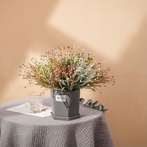 Bouquet de fleurs artificielles CallaFloral rose et jaune en plastique pour décoration de mariage - Product Image 1