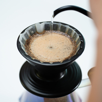 Carafe à café en verre céramique dégradé Volcano avec poignée anti-brûlure en noyer – Écologique, moderne, luxueuse et professionnelle