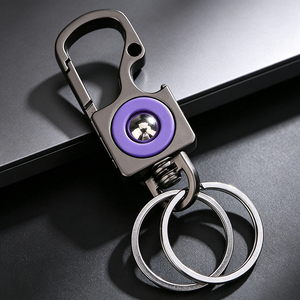 Matte Black Zinc Alloy Compact Key Holder Custom Logo Carabiner Key <b>Clip</b> Double Key Rings for <b>Car</b> Keys, Travel Daily Carry - Product Image 4