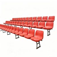 Sièges de stade à niveaux fixes en PP moulé par soufflage, pieds en aluminium moulé, résistants aux UV, pour intérieur/extérieur, football, gymnase, gradins, chaises de tribune