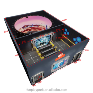Parc d'attractions gonflable avec simulateur de cinéma 5D à immersion en dôme à 360 degrés avec autos tamponneuses et équipement de train MR en vente - Product Image 1