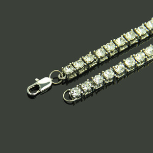 Cadenas de tenis con diamantes de imitación para hombre y mujer, 5MM, 20-36 pulgadas, dorado, plateado, negro, circón cúbico, vvs - Product Image 6