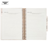 Carnet de planification quotidienne A5 personnalisé avec spirale et dorure or, ensemble de 369 pages pour la manifestation et la planification