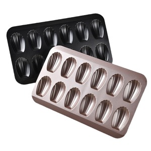 Moule <span class=keywords><strong>Madeleine</strong></span> à 12 cavités en acier au carbone <span class=keywords><strong>de</strong></span> qualité supérieure Plateau antiadhésif Forme <span class=keywords><strong>de</strong></span> coquille Moule à chocolat Moule à biscuits Moule à pâtisserie Outils <span class=keywords><strong>de</strong></span> cuisson - Product Image 2
