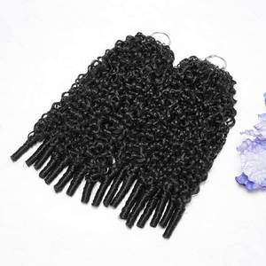 Extensions de cheveux au crochet pour revendeurs en gros, avec conception à fil invisible de haute qualité, pré-bouclées, boucles espagnoles, nœuds <span class=keywords><strong>miracle</strong></span> - Product Image 1