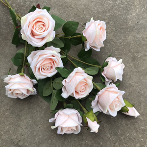 <span class=keywords><strong>Couronne</strong></span> <span class=keywords><strong>de</strong></span> roses artificielles <span class=keywords><strong>de</strong></span> haute qualité, 5 têtes, en vrac, décoration en plastique, pour un mariage, vente en gros, 12 m - Product Image 5