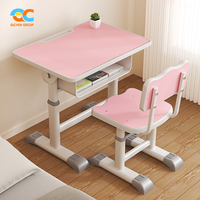 Table et chaise pour enfants de l'école Bords de sécurité Bureau d'écriture Table d'étude intégrée pour enfants Table de bureau Bureau d'étude pour enfants Bureau et chaise Combo