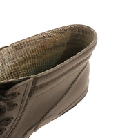 Chaussures de Sécurité en Cuir Mi-Montantes Anti-Écrasement Antidérapantes pour Mineurs, Protection du Travail, Construction et Travaux en Milieu Humide de Mine de Charbon