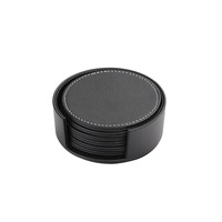Set de sous-verre en cuir personnalisé de haute qualité, napperon isolant antidérapant, sous-verre à thé créatif en PU