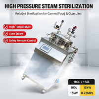 HN QDMECH 100L & 150L Optionele Voedselautoclaaf Sterilisator Hoge Druk Sterilisatie Apparatuur Verticale Autoclaaf Retort Machine