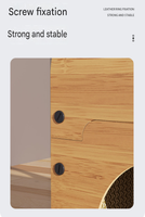 Mobilier pour animaux de compagnie : Maison-griffoir moderne en grain de bois pour chat, lit lounge concave type villa, griffoir pour chaton, jouet à suspendre à la fenêtre avec balle, vente en gros