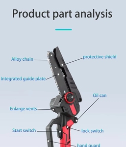 Set di Seghe Elettriche Ricaricabili di Grado Industriale, Motosega, <span class=keywords><strong>Sega</strong></span> per Legno con Batteria e Valigetta, Utensili Automatici - Product Image 3