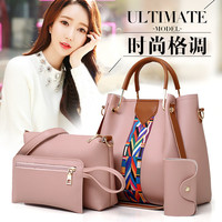 Tas Tangan 4pcs/set Tas Wanita Tas Selempang Komposit Tas Kulit Tas Selempang Messenger