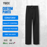 Pantalon de Costume Sur Mesure YUCE pour Homme, Plissé Profond, Coupe Large, Style Minimaliste Urbain, Fabricant