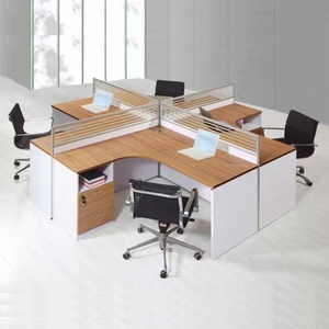 Nội thất văn phòng hiện đại Modular 2 4 6 cách bàn làm việc bằng gỗ Bàn máy tính văn phòng với ngăn kéo - Product Image 5