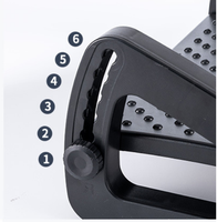 Repose-pieds ergonomique réglable en plastique avec rouleau de massage pour utilisation sous le bureau à domicile