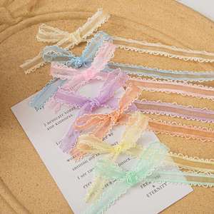 ริบบิ้นไหมพรมสีขาวใสขอบตะขอคู่ขนาดใหญ่ 1 ซม. ม้วนยาว 200 หลา สำหรับทำโบว์แฮนด์เมดวันเกิดเด็ก - Product Image 1
