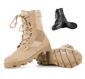 En stock chaussures d'extérieur jaunes et noires personnalisées chaussure de randonnée bottes tactiques pour hommes chaussures de sécurité à talons hauts bottes - Product Image 1