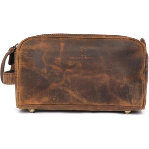 Handcrafted Vintage Buffalo Leather Dopp <b>Kit</b> <b>Men's</b> Toiletry Organizer for <b>Grooming</b> - Product Image 1