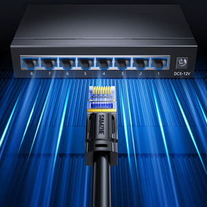 SAMZHE Commutateur réseau Gigabit 8 ports en métal, Répartiteur de réseau intelligent, Commutateur réseau industriel géré, Extenseur de réseau - Product Image 5