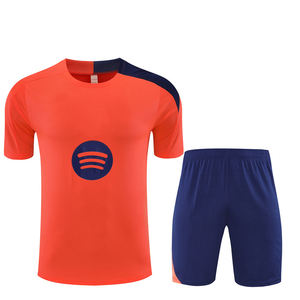 Tenues de football d'été, ensemble d'entraînement à manches courtes, maillot 25/26 Barcelone, polyester respirant, séchage rapide, col rond, unisexe - Product Image 1