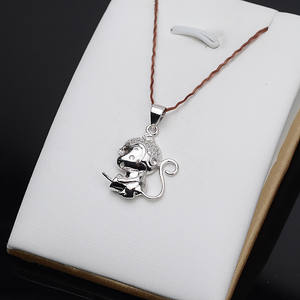 Pendentif en argent S925, accessoire de collier pour femme, avec 6-7 perles, support vide pour bijoux, pour le signe du zodiaque singe 575 - Product Image 4