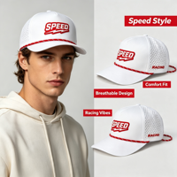 Gorra de Béisbol Personalizada con Agujeros Cortados a Láser, Parche de Goma, Panel Deportivo Transpirable y Cuerda