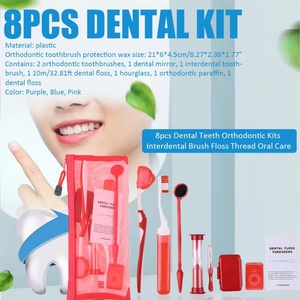 FUREIN SMILE Brosse à dents orthodontique portable et kit de soins pour patients avec appareil dentaire, avec brosse interdentaire et cire dentaire TT-ORK03 - Product Image 4