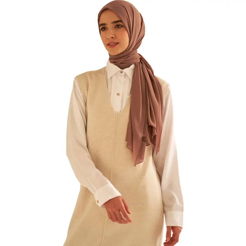 Nova Moda Turquia Personalizável Alta Qualidade Chiffon Cachecol Cor Lisa Mulheres Chiffon Hijab Muçulmano Cachecol