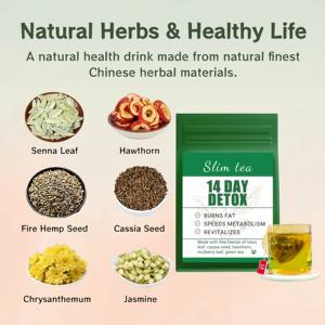 Té de Hierbas Orgánico Instantáneo para Pérdida de Peso y Reducción de Grasa Abdominal, Té Herbal Adelgazante para Limpieza de Colon de 14 Días, Té Detox Nocturno - Product Image 5