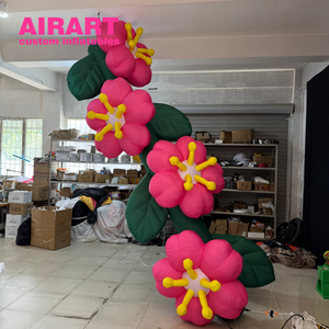 Pared Inflable con Diseño <span class=keywords><strong>de</strong></span> Flores para Cabina <span class=keywords><strong>de</strong></span> Fotos y Área <span class=keywords><strong>de</strong></span> Selfies - Product Image 4